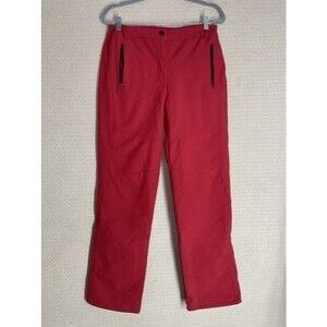 NWOT Red Fleece Lined Snowboard Ski Outdoor Winter Pants Women Size XL